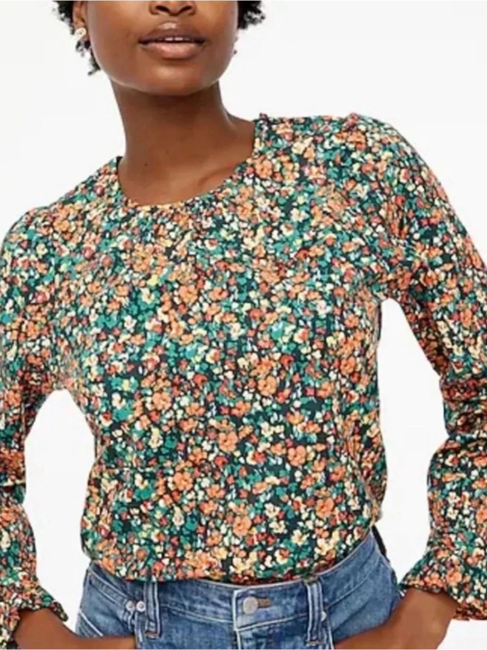 J. Crew Factory Floral Cotton Blouse Sz 3X NWT